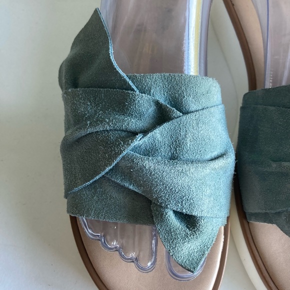 Seychelles Blue Suede Slide Sandals size 7.5 - Picture 9 of 12